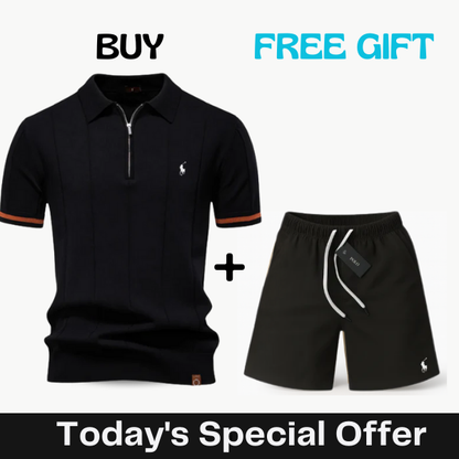 Classic Knit Polo Premium Get Premium Chino Shorts FREE